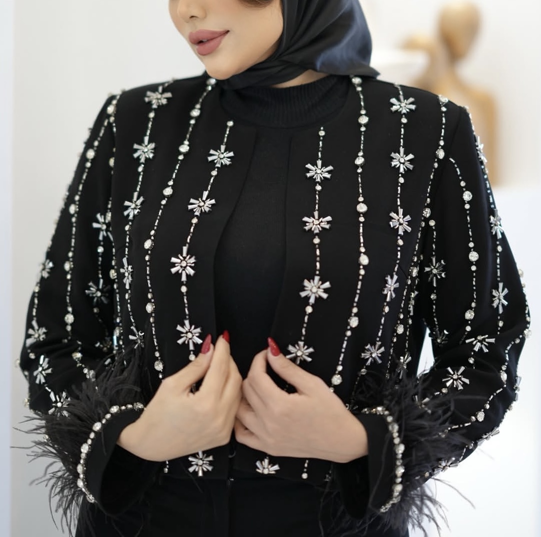 کراپ کت مجلسی مدل شکوفه
