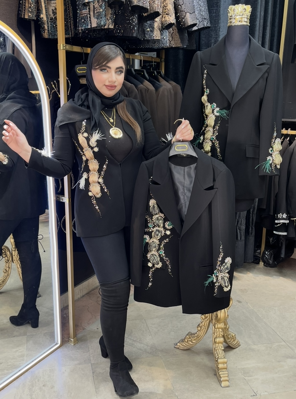کت مجلسی درباری تیکه دوزی