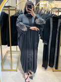 عبای جلو باز ساتن طرح درخشان