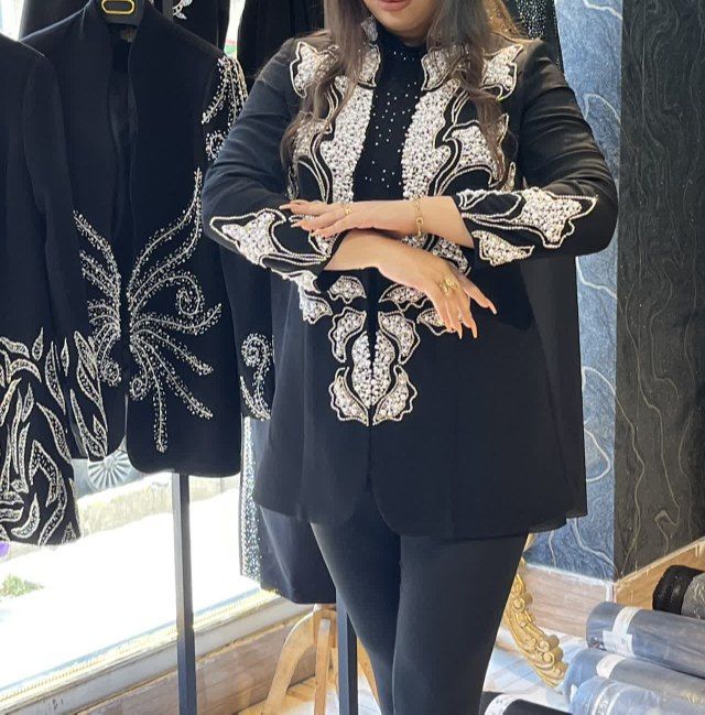 کت زنانه مجلسی مدل پرنسس مروارید دوزی vip