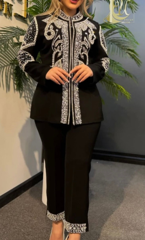 کت زنانه جواهر دوزی مدل اطلس