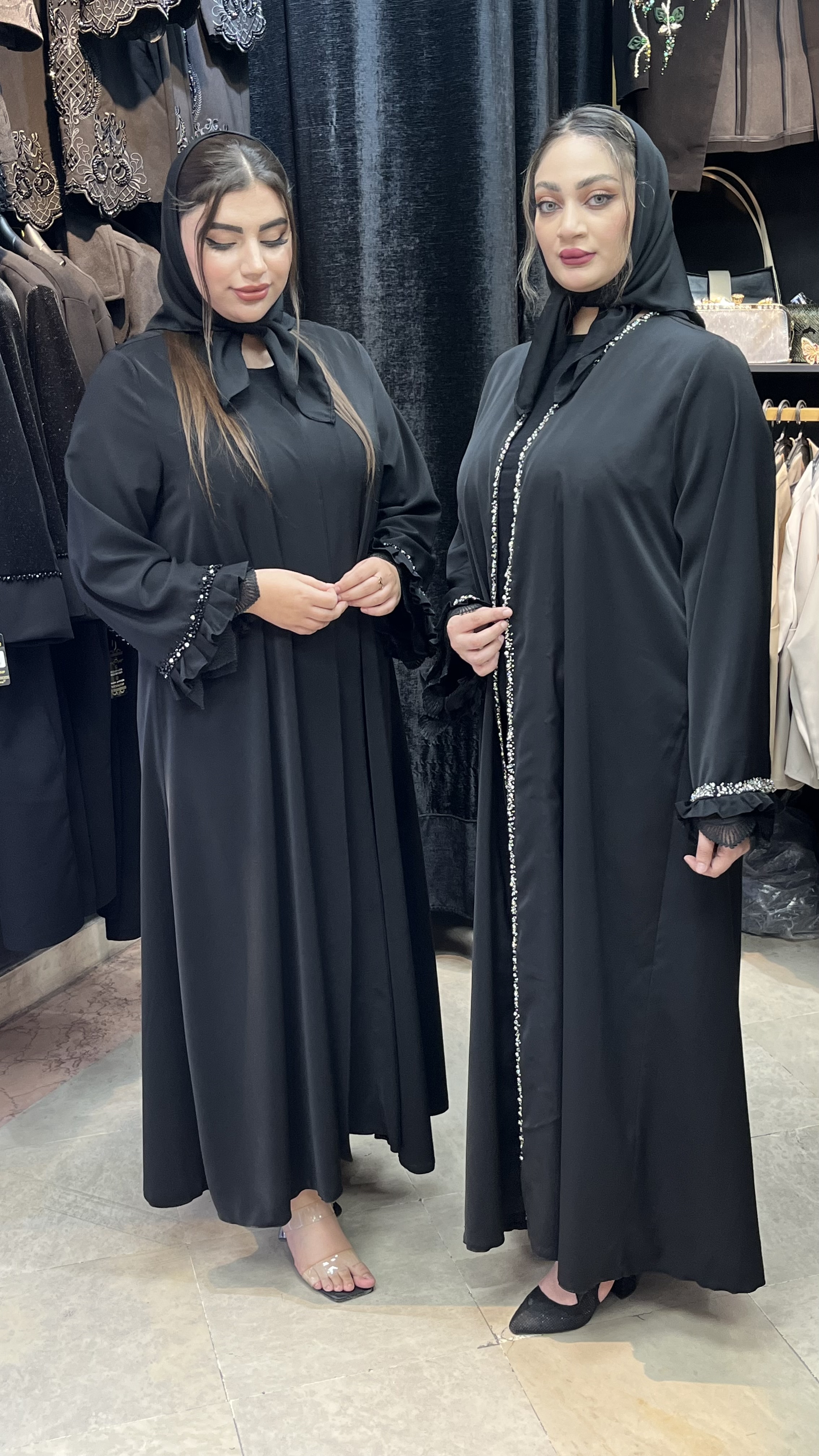 عبای زنانه مجلسی جلو باز